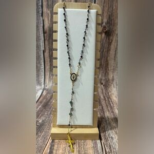 NEW Elegant Multicolor and Gold 31” Rosary Necklace Item #PHK2568